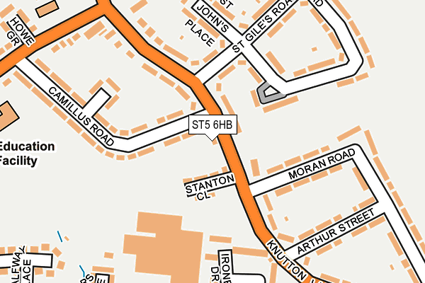 ST5 6HB map - OS OpenMap – Local (Ordnance Survey)