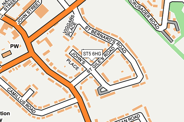ST5 6HG map - OS OpenMap – Local (Ordnance Survey)