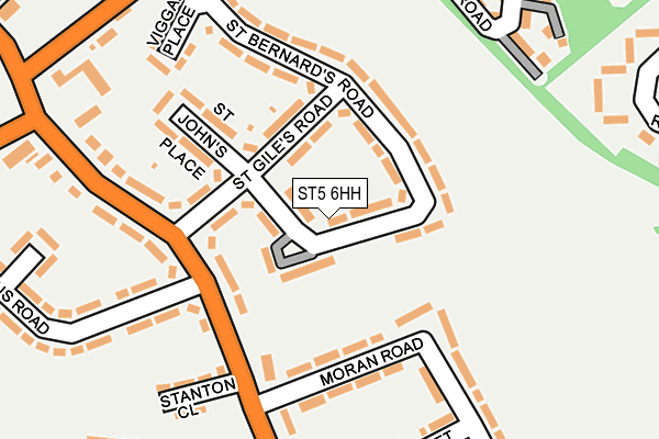 ST5 6HH map - OS OpenMap – Local (Ordnance Survey)