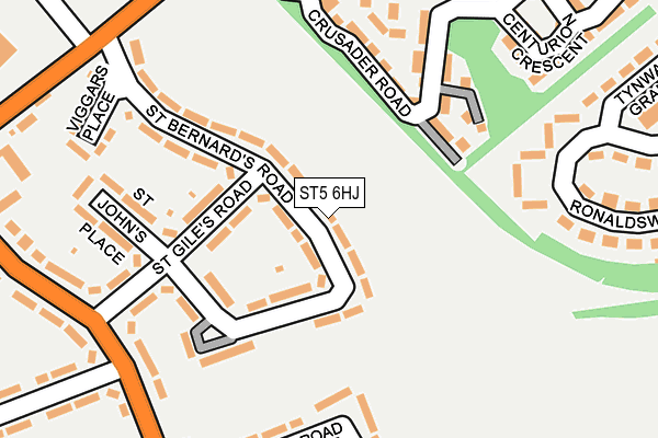 ST5 6HJ map - OS OpenMap – Local (Ordnance Survey)