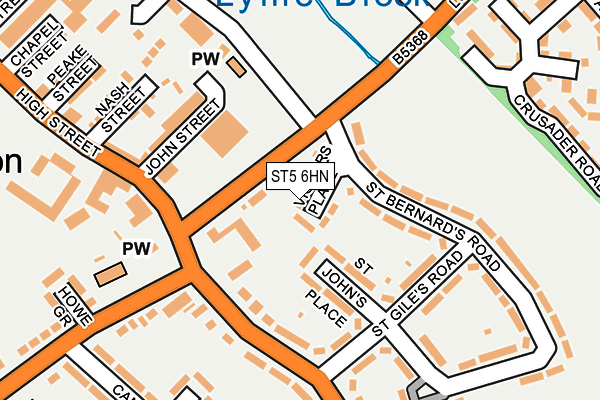 ST5 6HN map - OS OpenMap – Local (Ordnance Survey)