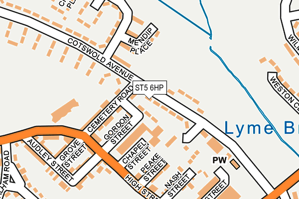 ST5 6HP map - OS OpenMap – Local (Ordnance Survey)