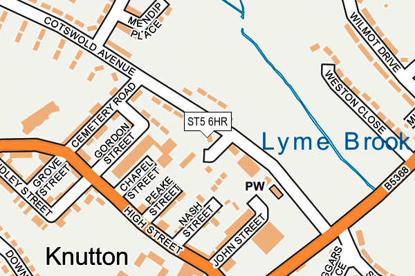 ST5 6HR map - OS OpenMap – Local (Ordnance Survey)