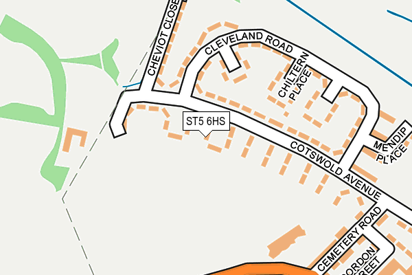 ST5 6HS map - OS OpenMap – Local (Ordnance Survey)