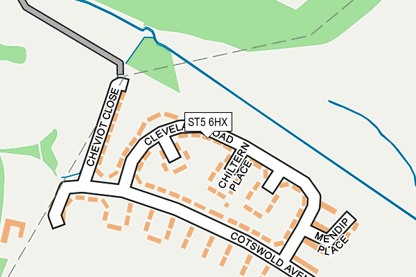 ST5 6HX map - OS OpenMap – Local (Ordnance Survey)