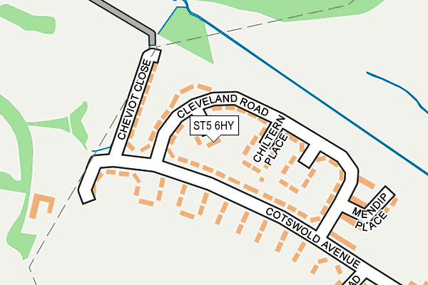 ST5 6HY map - OS OpenMap – Local (Ordnance Survey)