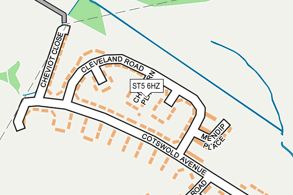 ST5 6HZ map - OS OpenMap – Local (Ordnance Survey)