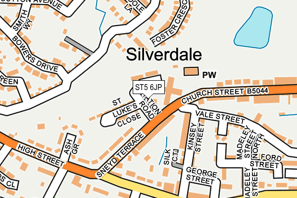 ST5 6JP map - OS OpenMap – Local (Ordnance Survey)