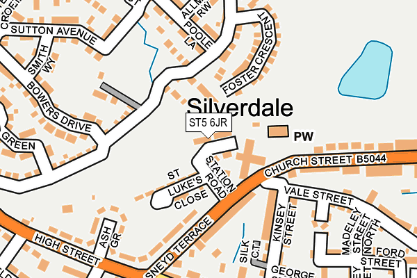 ST5 6JR map - OS OpenMap – Local (Ordnance Survey)