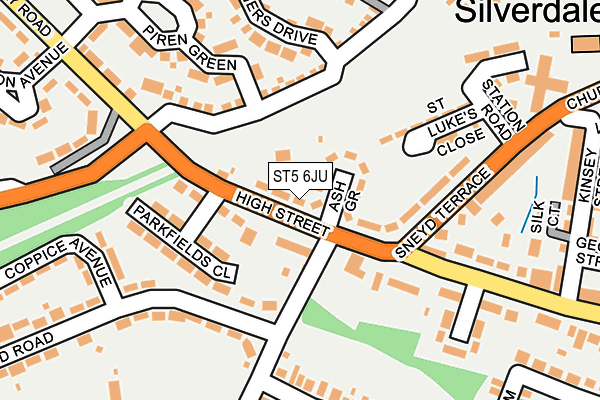 ST5 6JU map - OS OpenMap – Local (Ordnance Survey)