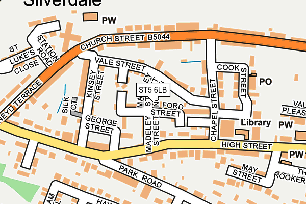 ST5 6LB map - OS OpenMap – Local (Ordnance Survey)