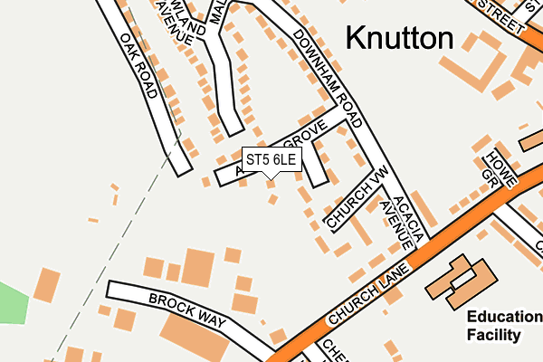 ST5 6LE map - OS OpenMap – Local (Ordnance Survey)