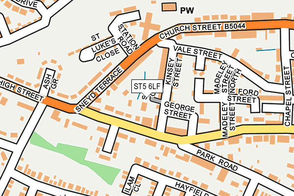 ST5 6LF map - OS OpenMap – Local (Ordnance Survey)