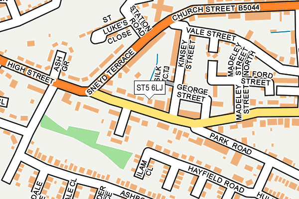 ST5 6LJ map - OS OpenMap – Local (Ordnance Survey)