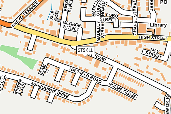 ST5 6LL map - OS OpenMap – Local (Ordnance Survey)