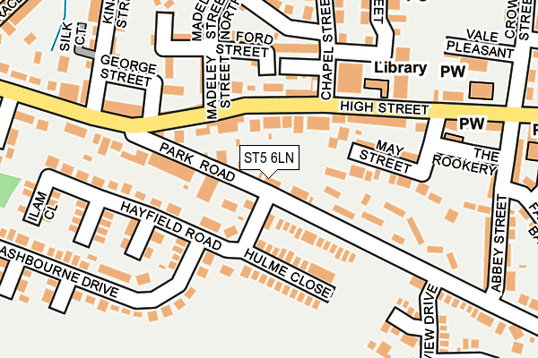 ST5 6LN map - OS OpenMap – Local (Ordnance Survey)