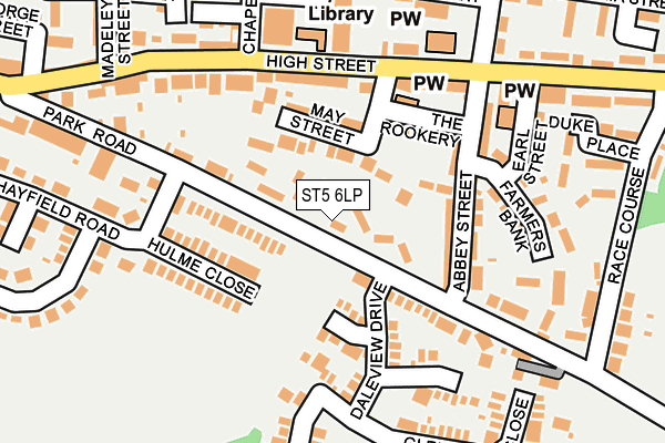 ST5 6LP map - OS OpenMap – Local (Ordnance Survey)