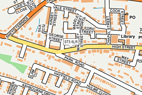 ST5 6LR map - OS OpenMap – Local (Ordnance Survey)