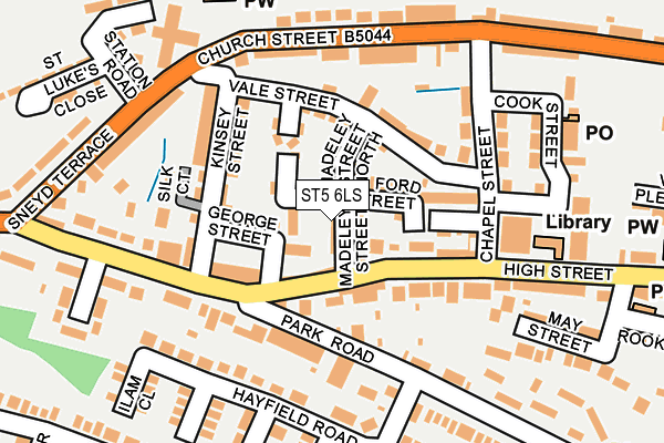 ST5 6LS map - OS OpenMap – Local (Ordnance Survey)