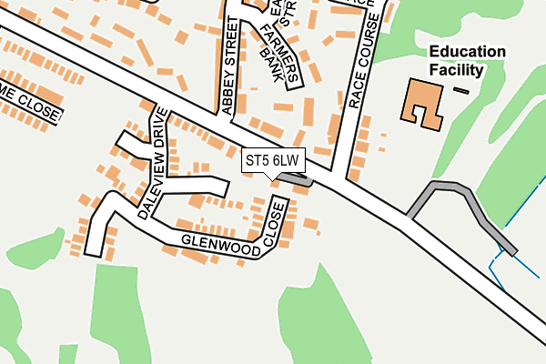 ST5 6LW map - OS OpenMap – Local (Ordnance Survey)