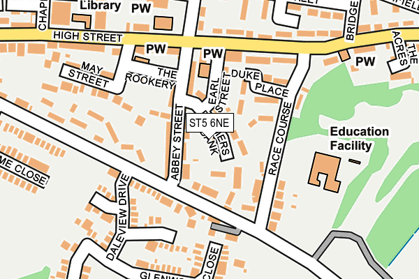ST5 6NE map - OS OpenMap – Local (Ordnance Survey)