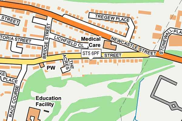 ST5 6PF map - OS OpenMap – Local (Ordnance Survey)