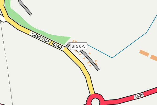 ST5 6PJ map - OS OpenMap – Local (Ordnance Survey)