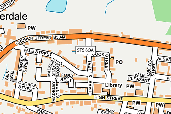 ST5 6QA map - OS OpenMap – Local (Ordnance Survey)