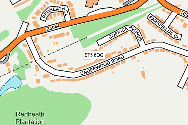 ST5 6QG map - OS OpenMap – Local (Ordnance Survey)