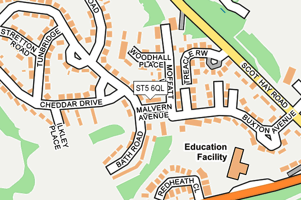 ST5 6QL map - OS OpenMap – Local (Ordnance Survey)