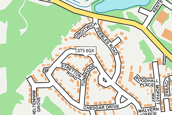 ST5 6QX map - OS OpenMap – Local (Ordnance Survey)