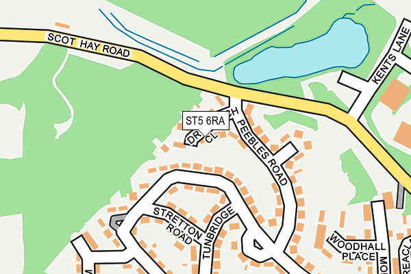 ST5 6RA map - OS OpenMap – Local (Ordnance Survey)