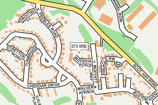 ST5 6RB map - OS OpenMap – Local (Ordnance Survey)