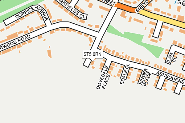 ST5 6RN map - OS OpenMap – Local (Ordnance Survey)