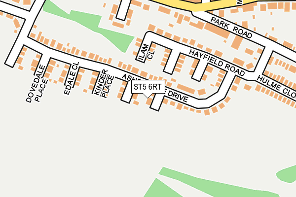 ST5 6RT map - OS OpenMap – Local (Ordnance Survey)