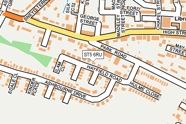 ST5 6RU map - OS OpenMap – Local (Ordnance Survey)