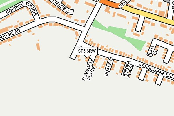 ST5 6RW map - OS OpenMap – Local (Ordnance Survey)