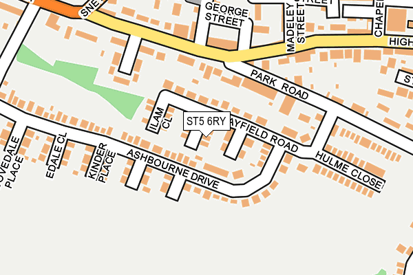 ST5 6RY map - OS OpenMap – Local (Ordnance Survey)