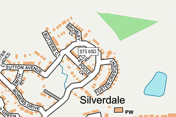 ST5 6SD map - OS OpenMap – Local (Ordnance Survey)