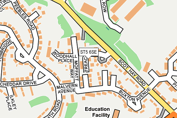 ST5 6SE map - OS OpenMap – Local (Ordnance Survey)