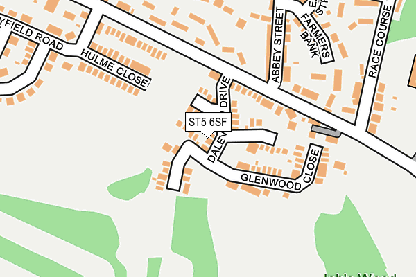 ST5 6SF map - OS OpenMap – Local (Ordnance Survey)