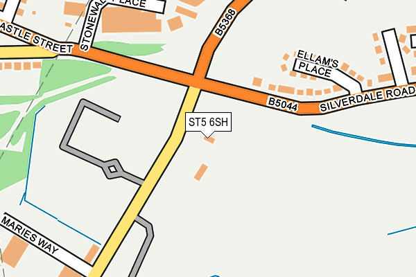 ST5 6SH map - OS OpenMap – Local (Ordnance Survey)