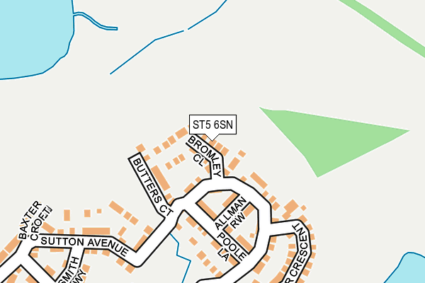 ST5 6SN map - OS OpenMap – Local (Ordnance Survey)