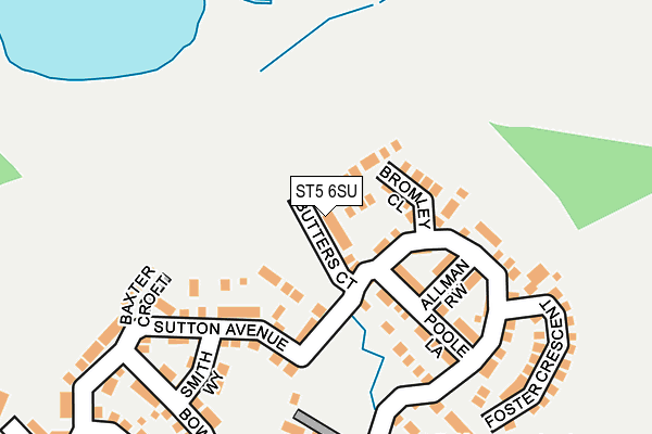 ST5 6SU map - OS OpenMap – Local (Ordnance Survey)