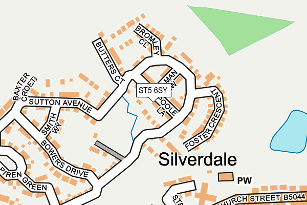 ST5 6SY map - OS OpenMap – Local (Ordnance Survey)