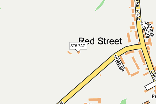 ST5 7AG map - OS OpenMap – Local (Ordnance Survey)