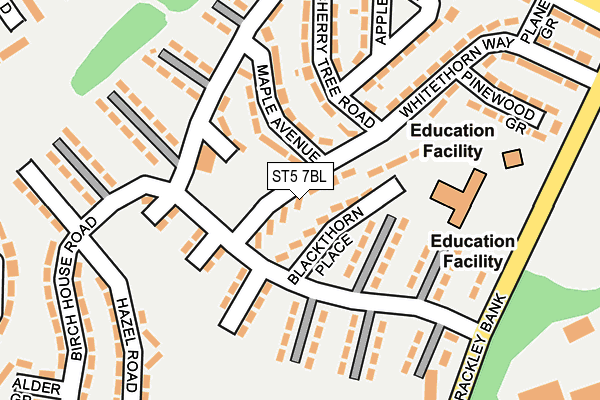 ST5 7BL map - OS OpenMap – Local (Ordnance Survey)
