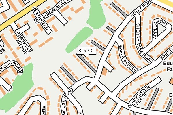 ST5 7DL map - OS OpenMap – Local (Ordnance Survey)