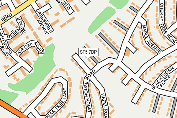 ST5 7DP map - OS OpenMap – Local (Ordnance Survey)