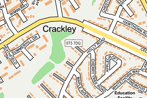 ST5 7DQ map - OS OpenMap – Local (Ordnance Survey)